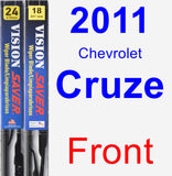 Front Wiper Blade Pack for 2011 Chevrolet Cruze - Vision Saver