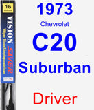Driver Wiper Blade for 1973 Chevrolet C20 Suburban - Vision Saver