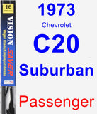 Passenger Wiper Blade for 1973 Chevrolet C20 Suburban - Vision Saver