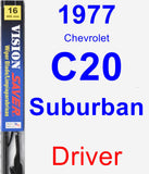 Driver Wiper Blade for 1977 Chevrolet C20 Suburban - Vision Saver