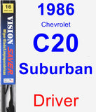 Driver Wiper Blade for 1986 Chevrolet C20 Suburban - Vision Saver