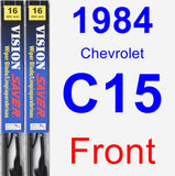 Front Wiper Blade Pack for 1984 Chevrolet C15 - Vision Saver