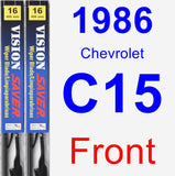 Front Wiper Blade Pack for 1986 Chevrolet C15 - Vision Saver