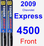 Front Wiper Blade Pack for 2009 Chevrolet Express 4500 - Vision Saver