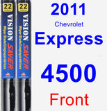 Front Wiper Blade Pack for 2011 Chevrolet Express 4500 - Vision Saver