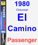 Passenger Wiper Blade for 1980 Chevrolet El Camino - Vision Saver