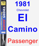 Passenger Wiper Blade for 1981 Chevrolet El Camino - Vision Saver