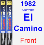 Front Wiper Blade Pack for 1982 Chevrolet El Camino - Vision Saver