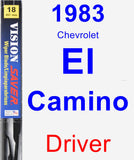 Driver Wiper Blade for 1983 Chevrolet El Camino - Vision Saver