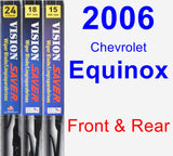 Front & Rear Wiper Blade Pack for 2006 Chevrolet Equinox - Vision Saver