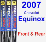 Front & Rear Wiper Blade Pack for 2007 Chevrolet Equinox - Vision Saver