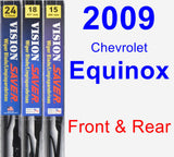Front & Rear Wiper Blade Pack for 2009 Chevrolet Equinox - Vision Saver