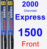 Front Wiper Blade Pack for 2000 Chevrolet Express 1500 - Vision Saver