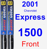 Front Wiper Blade Pack for 2001 Chevrolet Express 1500 - Vision Saver