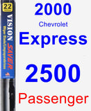 Passenger Wiper Blade for 2000 Chevrolet Express 2500 - Vision Saver