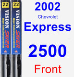 Front Wiper Blade Pack for 2002 Chevrolet Express 2500 - Vision Saver