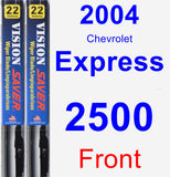Front Wiper Blade Pack for 2004 Chevrolet Express 2500 - Vision Saver