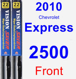 Front Wiper Blade Pack for 2010 Chevrolet Express 2500 - Vision Saver