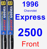 Front Wiper Blade Pack for 1996 Chevrolet Express 2500 - Vision Saver
