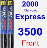 Front Wiper Blade Pack for 2000 Chevrolet Express 3500 - Vision Saver