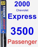 Passenger Wiper Blade for 2000 Chevrolet Express 3500 - Vision Saver