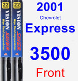 Front Wiper Blade Pack for 2001 Chevrolet Express 3500 - Vision Saver