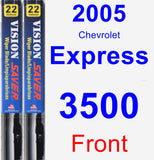 Front Wiper Blade Pack for 2005 Chevrolet Express 3500 - Vision Saver