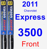 Front Wiper Blade Pack for 2011 Chevrolet Express 3500 - Vision Saver