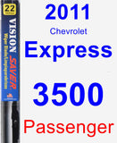 Passenger Wiper Blade for 2011 Chevrolet Express 3500 - Vision Saver