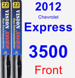 Front Wiper Blade Pack for 2012 Chevrolet Express 3500 - Vision Saver