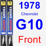 Front Wiper Blade Pack for 1978 Chevrolet G10 - Vision Saver