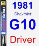 Driver Wiper Blade for 1981 Chevrolet G10 - Vision Saver