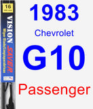 Passenger Wiper Blade for 1983 Chevrolet G10 - Vision Saver