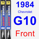 Front Wiper Blade Pack for 1984 Chevrolet G10 - Vision Saver