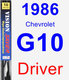 Driver Wiper Blade for 1986 Chevrolet G10 - Vision Saver