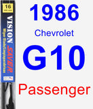 Passenger Wiper Blade for 1986 Chevrolet G10 - Vision Saver