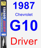 Driver Wiper Blade for 1987 Chevrolet G10 - Vision Saver