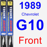 Front Wiper Blade Pack for 1989 Chevrolet G10 - Vision Saver