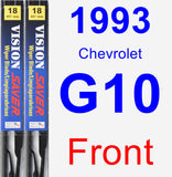 Front Wiper Blade Pack for 1993 Chevrolet G10 - Vision Saver