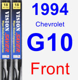 Front Wiper Blade Pack for 1994 Chevrolet G10 - Vision Saver