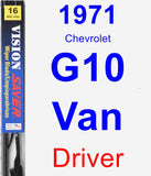 Driver Wiper Blade for 1971 Chevrolet G10 Van - Vision Saver