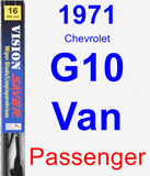 Passenger Wiper Blade for 1971 Chevrolet G10 Van - Vision Saver