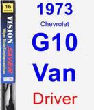 Driver Wiper Blade for 1973 Chevrolet G10 Van - Vision Saver