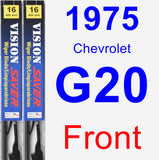 Front Wiper Blade Pack for 1975 Chevrolet G20 - Vision Saver