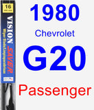 Passenger Wiper Blade for 1980 Chevrolet G20 - Vision Saver