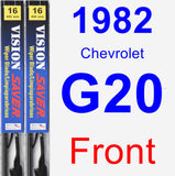 Front Wiper Blade Pack for 1982 Chevrolet G20 - Vision Saver