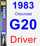 Driver Wiper Blade for 1983 Chevrolet G20 - Vision Saver