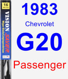 Passenger Wiper Blade for 1983 Chevrolet G20 - Vision Saver