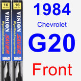 Front Wiper Blade Pack for 1984 Chevrolet G20 - Vision Saver