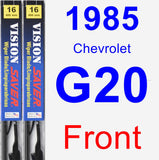 Front Wiper Blade Pack for 1985 Chevrolet G20 - Vision Saver